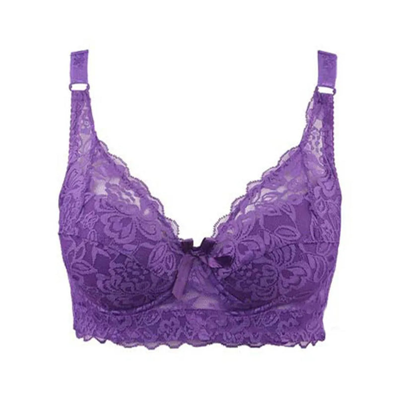 Hot Full cup thin underwear small bra plus size wireless adjustable lace Women's bra breast cover B C D cup Large size Lace Bras