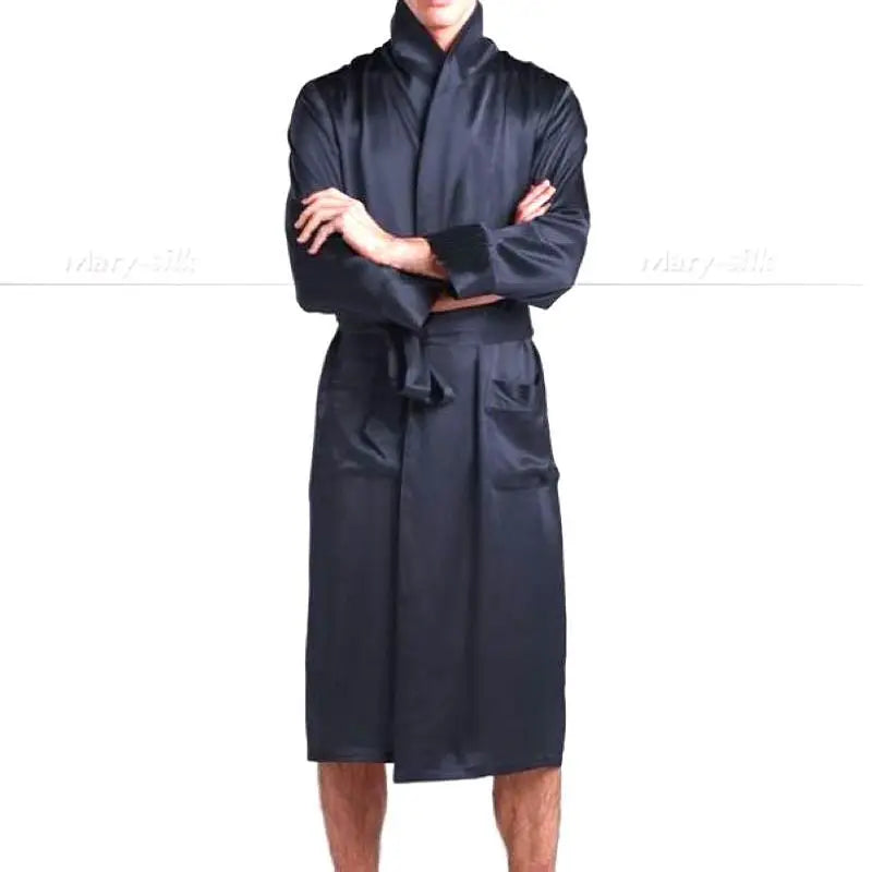Mens Silk  Satin Pajamas Pajama Pyjamas  Robe  Robes  Bathrobe   Nightgown  Loungewear  U.S.S,M,L,XL,2XL,3XL Plus __5Colors