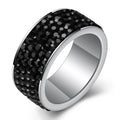 High Quality New arrival Fashion gift Charm Party New arrival rhinestone wedding jewelry Stainless Steel CZ Crystal Rings