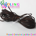 OlingArt 2mm 5M/Lot Craft Color Round Genuine Leather Cord Golden Silver DIY Necklace Bracelet Earrings Choker Jewelry Making