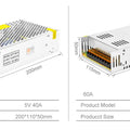 DC5V 2A 3A 4A 5A 8A 10A 12A 20A 30A 40A 60A Switch LED Power Supply Transformers Adapter WS2812B WS2801 SK6812 SK9822 LED Strip