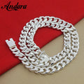 High Quality 10MM 20''24'' 50cm 60cm Men Necklace 925 Silver Link Chain Necklaces For Male Jewelry Party Gift