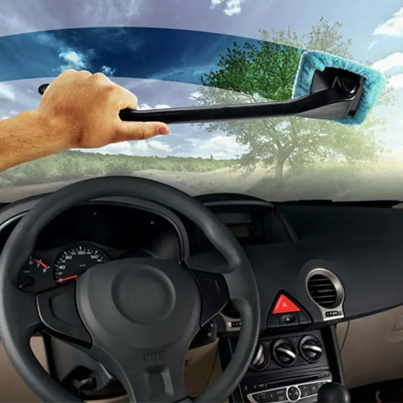 Car Washing Tools Window Cleaning Brush Microfiber Windshield Dust Fog Moisture Clean Wash Brush Washable With Long Handle