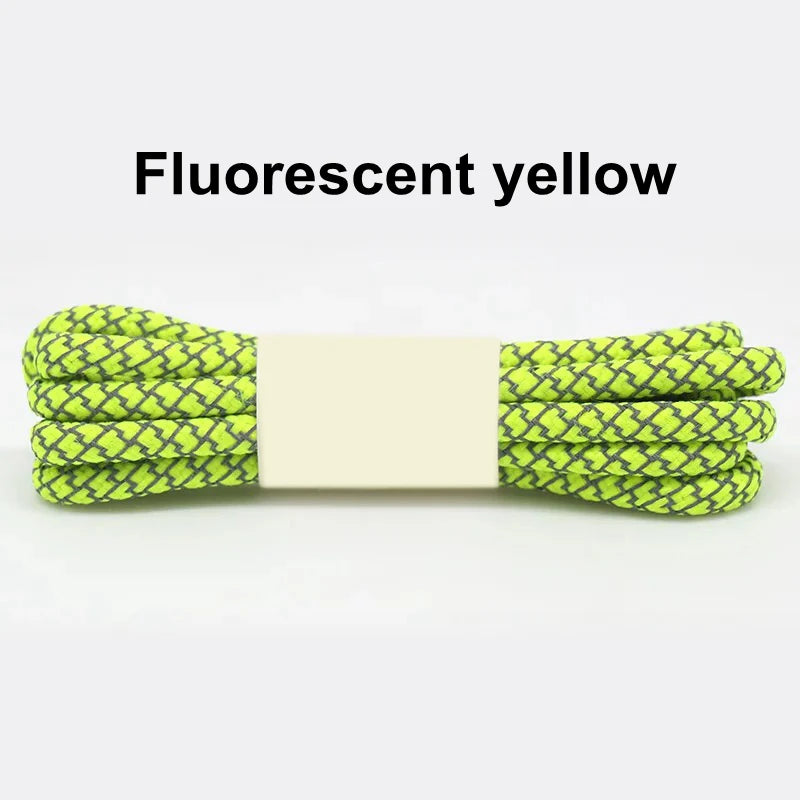 1Pair 3M Reflective Shoelaces for Sneakers Shoe laces Safety reflective Shoelace Round Laces Shoes Strings 100/120/140/160cm