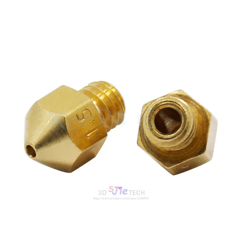 Large Caliber Copper Nozzle brass nozzle 1.0mm 1.5mm 2.0mm Larger Diameter M6 For 1.75/3mm Filament 3D Printer Accessories