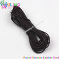 OlingArt 2mm 5M/Lot Craft Color Round Genuine Leather Cord Golden Silver DIY Necklace Bracelet Earrings Choker Jewelry Making