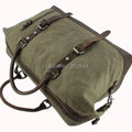 Vintage military Canvas Leather men travel bags Carry on Luggage bags Men Duffel bags travel tote large weekend Bag Overnight