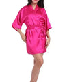 RB030 Sexy Large Size Satin Night Robe Lace Bathrobe | SAMAG