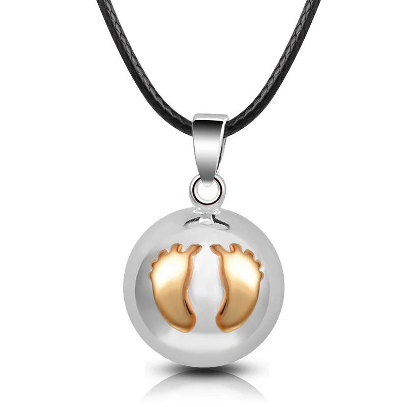 Eudora Harmony Ball Pendant Necklace Pregnancy Chime Ball Mexcian Bola Pendants Wishing Balls Fine Jewelry for Women Best Gift