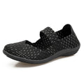Womens Woven Sneakers Slip On Flat Woman Gym Shoes Non-slip Soft Female Summer Footwear Leisure Loafers Black Sneaker Plus Size