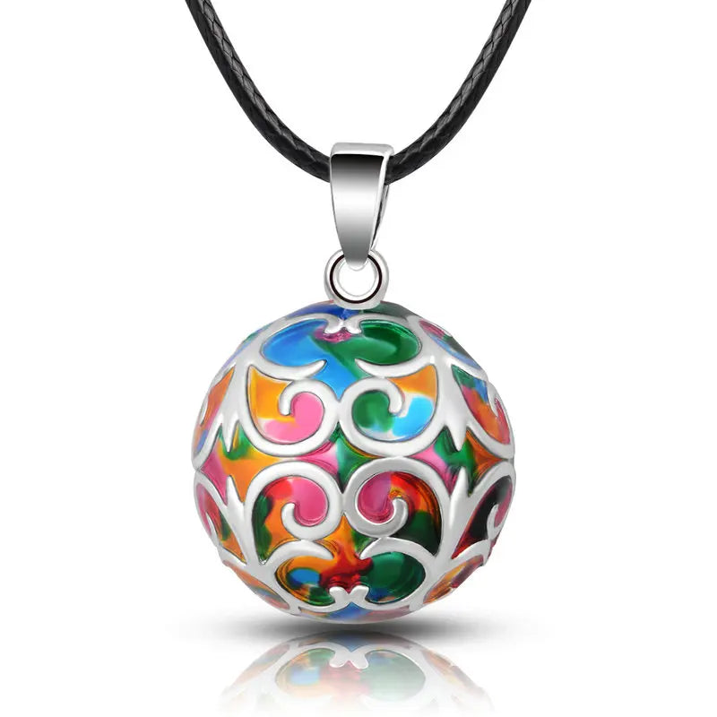 Eudora Harmony Ball Pendant Necklace Pregnancy Chime Ball Mexcian Bola Pendants Wishing Balls Fine Jewelry for Women Best Gift