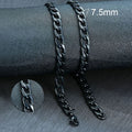 Vnox Men's Cuban Link Chain Necklace Stainless Steel Black Gold Color Male Choker colar Jewelry Gifts for Him