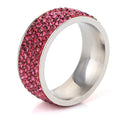 High Quality New arrival Fashion gift Charm Party New arrival rhinestone wedding jewelry Stainless Steel CZ Crystal Rings