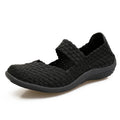 Womens Woven Sneakers Slip On Flat Woman Gym Shoes Non-slip Soft Female Summer Footwear Leisure Loafers Black Sneaker Plus Size