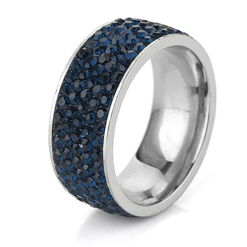High Quality New arrival Fashion gift Charm Party New arrival rhinestone wedding jewelry Stainless Steel CZ Crystal Rings