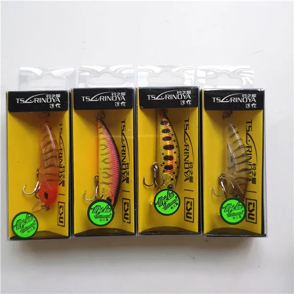 Tsurinoya 4PC 50mm 5g Sinking Minnow Artificial Bait for Trout Bass Fishing Wobbler Laser Hard Long Cast Fishing Lure DW63