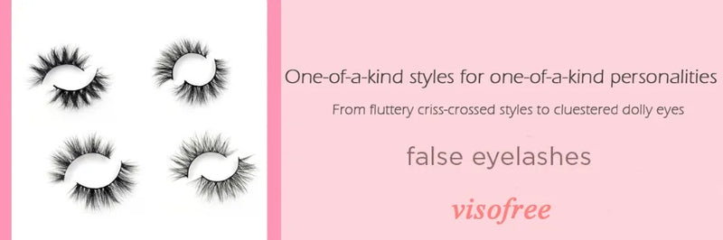 Visofree Mink Lashes 3D Mink Eyelashes 100% Cruelty free Lashes Handmade Reusable Natural Eyelashes Popular False Lashes Makeup