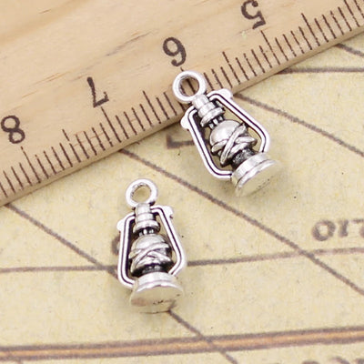 20pcs Charms Ancient Oil Lamp 16x8x6mm Tibetan Bronze Silver Color Pendants Antique Jewelry Making DIY Handmade Craft | SAMAG