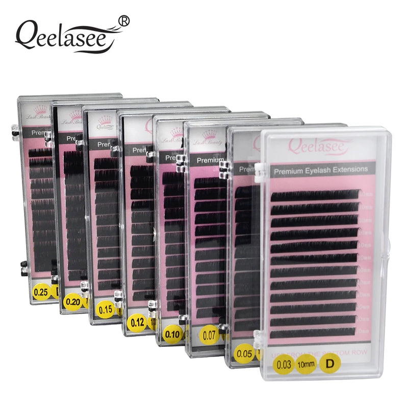 All Size 10 Trays Wholesale Volume Lashes Extension 3D Mink False Eyelashes Individual Eyelash Beauty Brand Factory Supplies