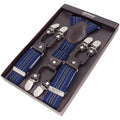 Men's Casual Fashion Leather Suspenders Adjustable High Quality Belt Strap Braces with 6 Clips