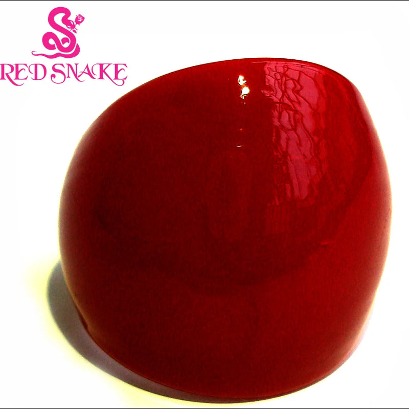 RED SNAKE Fashion Ring Handmade Pure Red Murano Glass Rings MR002
