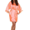 RB030 Sexy Large Size Satin Night Robe Lace Bathrobe | SAMAG