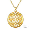 My Shape Flower of Life Mandala Necklace for Women Pendant Sacred Geometry Aesthetic Choker Fashion Jewelry Gifts Link Chain