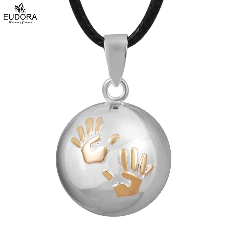Eudora Harmony Ball Pendant Necklace Pregnancy Chime Ball Mexcian Bola Pendants Wishing Balls Fine Jewelry for Women Best Gift