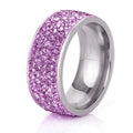 High Quality New arrival Fashion gift Charm Party New arrival rhinestone wedding jewelry Stainless Steel CZ Crystal Rings
