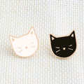 2 Pcs / Set Hot Cartoon Cute Cat Animal Enamel Brooch Pin Badge Decorative Jewelry Style Brooches For Women Gift