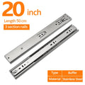 KAK 10" - 22" Stainless Steel Drawer Slides Soft Close | SAMAG