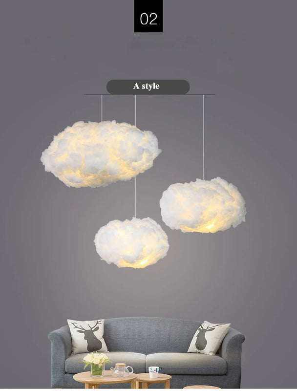 Modern Floating Cloud Led Pendant Light Living Dining Room Chandelier Lighting Bedroom Lampara Restaurant Hanging Lamp Luminaire