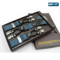 New Fashion Suspenders Luxury Braces 6 Clips Leather Belt Straps European Size Male Style Gift For Father/Husband | SAMAG