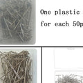 50pcs Tpins Long 32mm Silver T Shape Needles Pin For Wigs Hair Weaving Tools Salon Styling Tools Mannequin Head Wig Stand