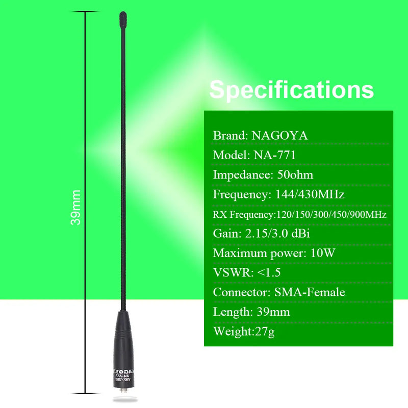 100% Original Nagoya NA-771 Two Way Radio Antenna SMA Female for BaoFeng UV-5R UV-82 BF-888S  H777 Walkie Talkie