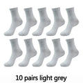 10 Pairs High Quality Bamboo Fiber Men's Socks Business Breathable Deodorant Compression Socks Men Long Big Size EUR 38-46