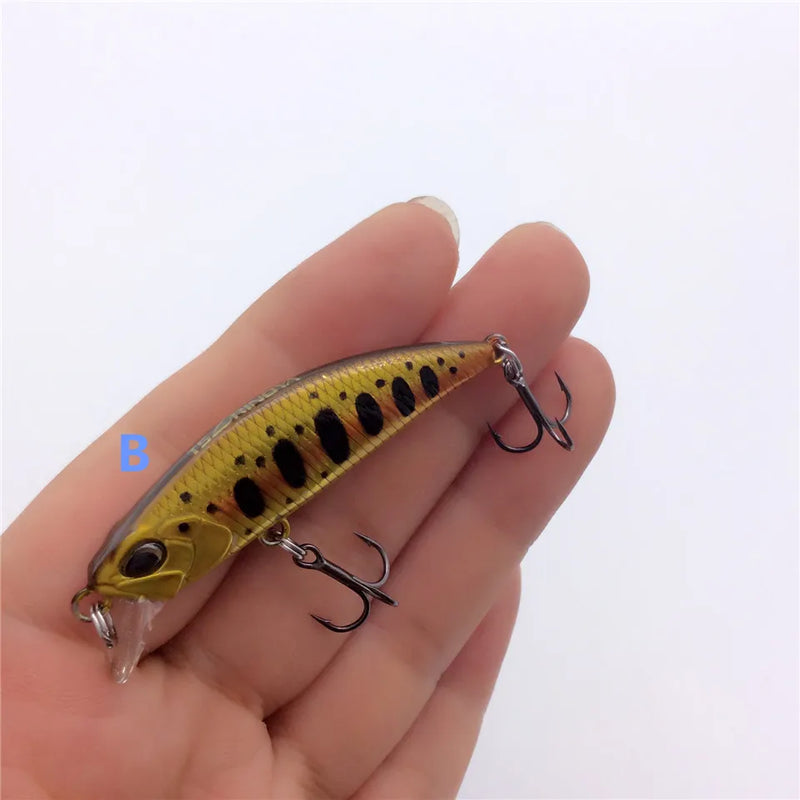 Tsurinoya 4PC 50mm 5g Sinking Minnow Artificial Bait for Trout Bass Fishing Wobbler Laser Hard Long Cast Fishing Lure DW63