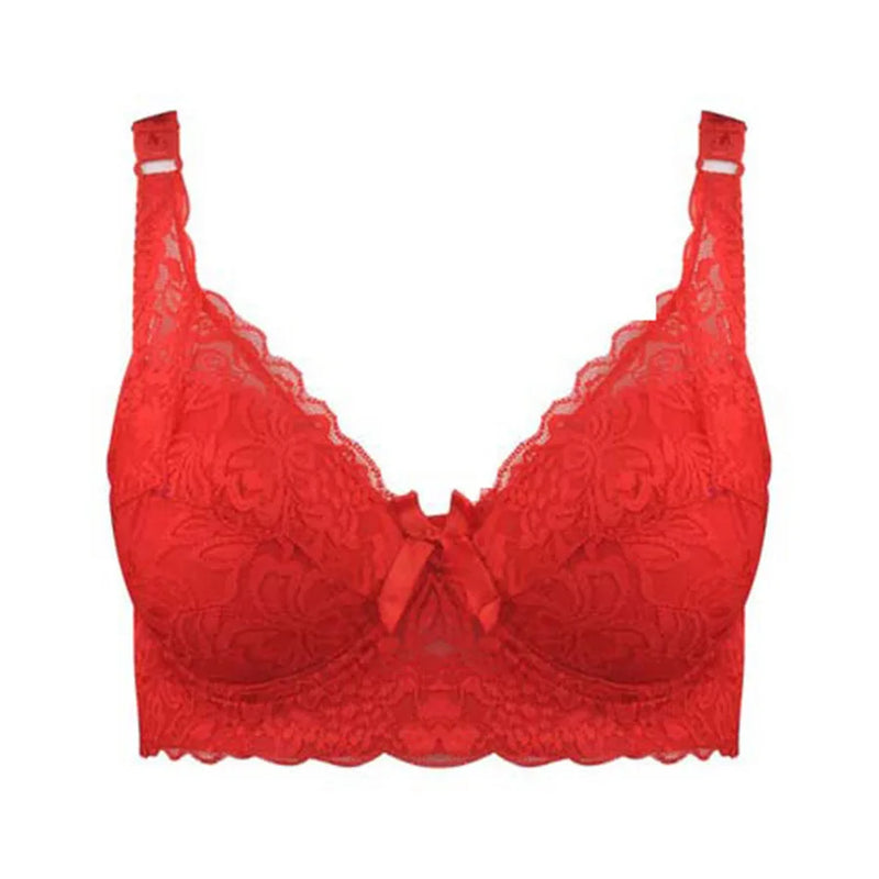 Hot Full cup thin underwear small bra plus size wireless adjustable lace Women's bra breast cover B C D cup Large size Lace Bras
