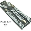 Women Unisex Clip - on Braces 1 Inch Wide Fashion "4 Piano Key Board" Mix Elastic Slim Y - back Suspenders - Visuel 8 | SAMAG