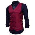 New Brand Dress Vests For Men Casual Slim Fit Mens Suit Vest Double breasted Waistcoat Gilet Homme Formal Business Jacket XXL