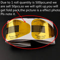 50pcs Golden Nail Art Tips Extension Forms Guide U Horseshoe Shaped Acrylic UV Gel DIY Nail Tool For Manicure Makeup Accessories