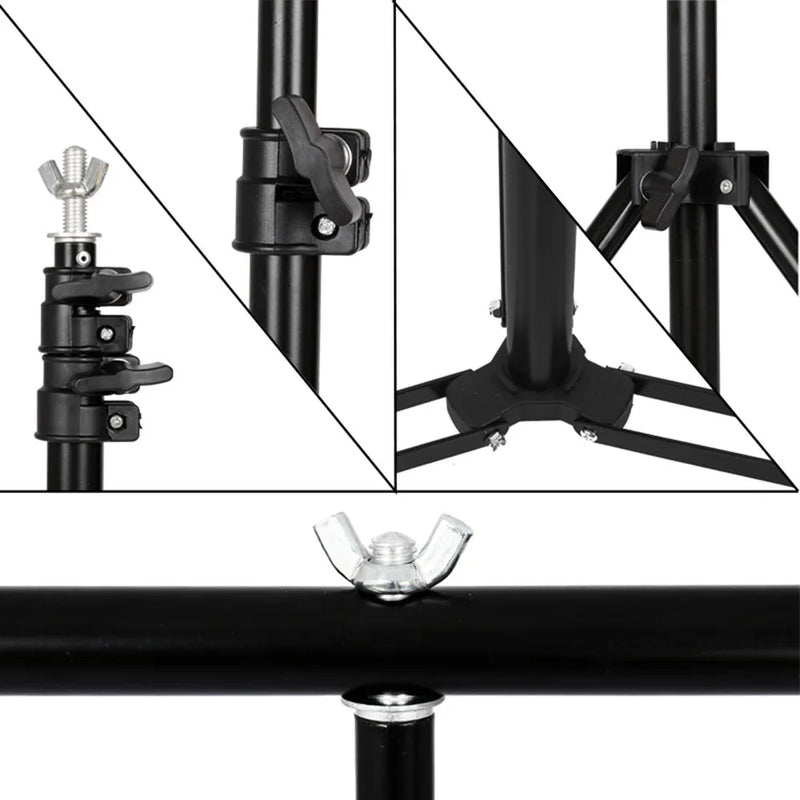 Photography Photo Studio T-Shape Backdrop Background Stand Frame Support System Kit For Video Chroma Key Green Screen With Stand