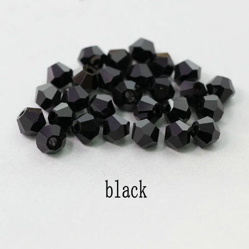 Buy 1 And Get 1 Free 4mm Shiny Crystal Beads Bicone Beads Glass Beads Loose Spacer Beads for bracelet DIY Jewelry Making  200pcs