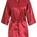 RB030 Sexy Large Size Sexy Satin Night Robe Lace Bathrobe Perfect Wedding Bride Bridesmaid Robes Dressing Gown For Women