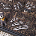 1 Pack 50pcs Silver Tone Snap Hair Clips Craft Bow Headwear Decoration DIY 4/5/6cm Hot