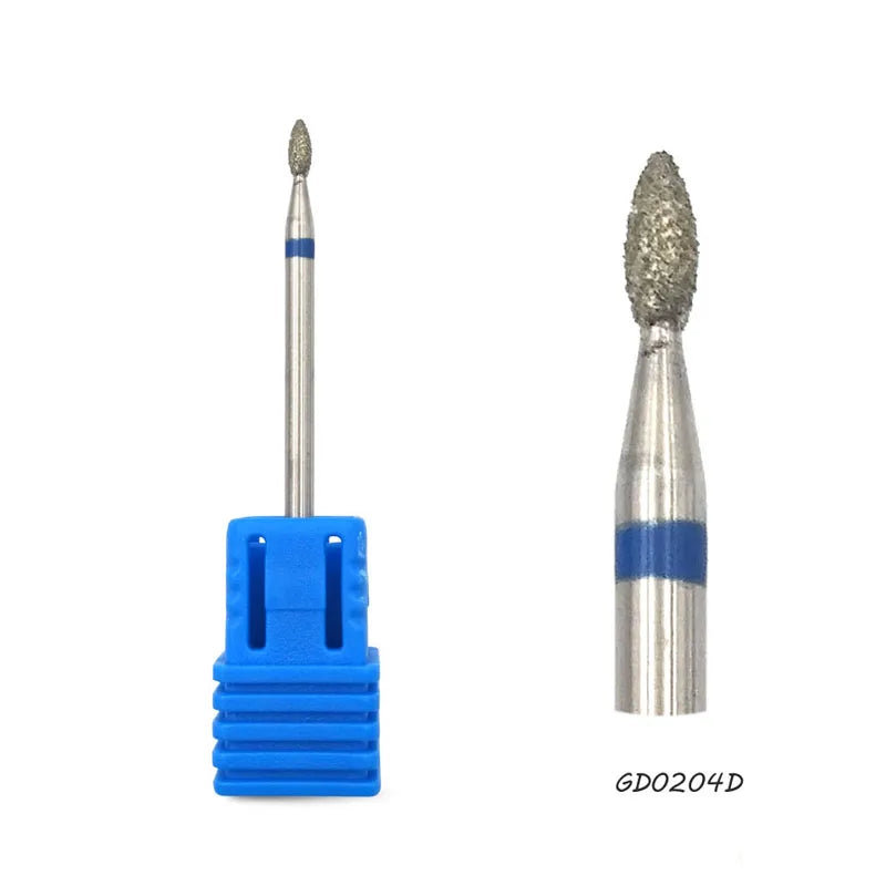 HYTOOS 11 Type Diamond Nail Drill Bit 3/32" Rotary Burr Manicure Cutters Electric Drill Accessories Nail Mills Tool