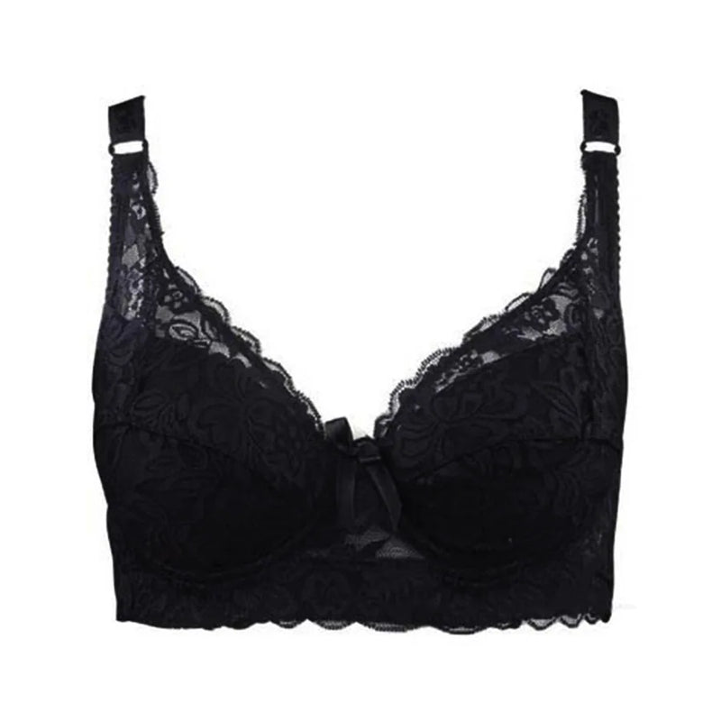 Hot Full cup thin underwear small bra plus size wireless adjustable lace Women's bra breast cover B C D cup Large size Lace Bras