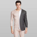 SuyaDream Men Long Johns Natural Silk Round neck Thermal Underwear For Men Fall Winter Underwear Set