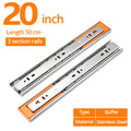 KAK 10" - 22" Stainless Steel Drawer Slides Soft Close | SAMAG