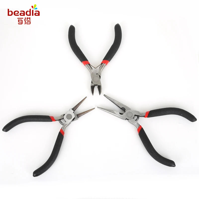 1 - 3Pcs/Set Jewelry Making Pliers Set Stainless Steel Needle Nose Hand Tool Black 11 - 13cm - Visuel 2 | SAMAG